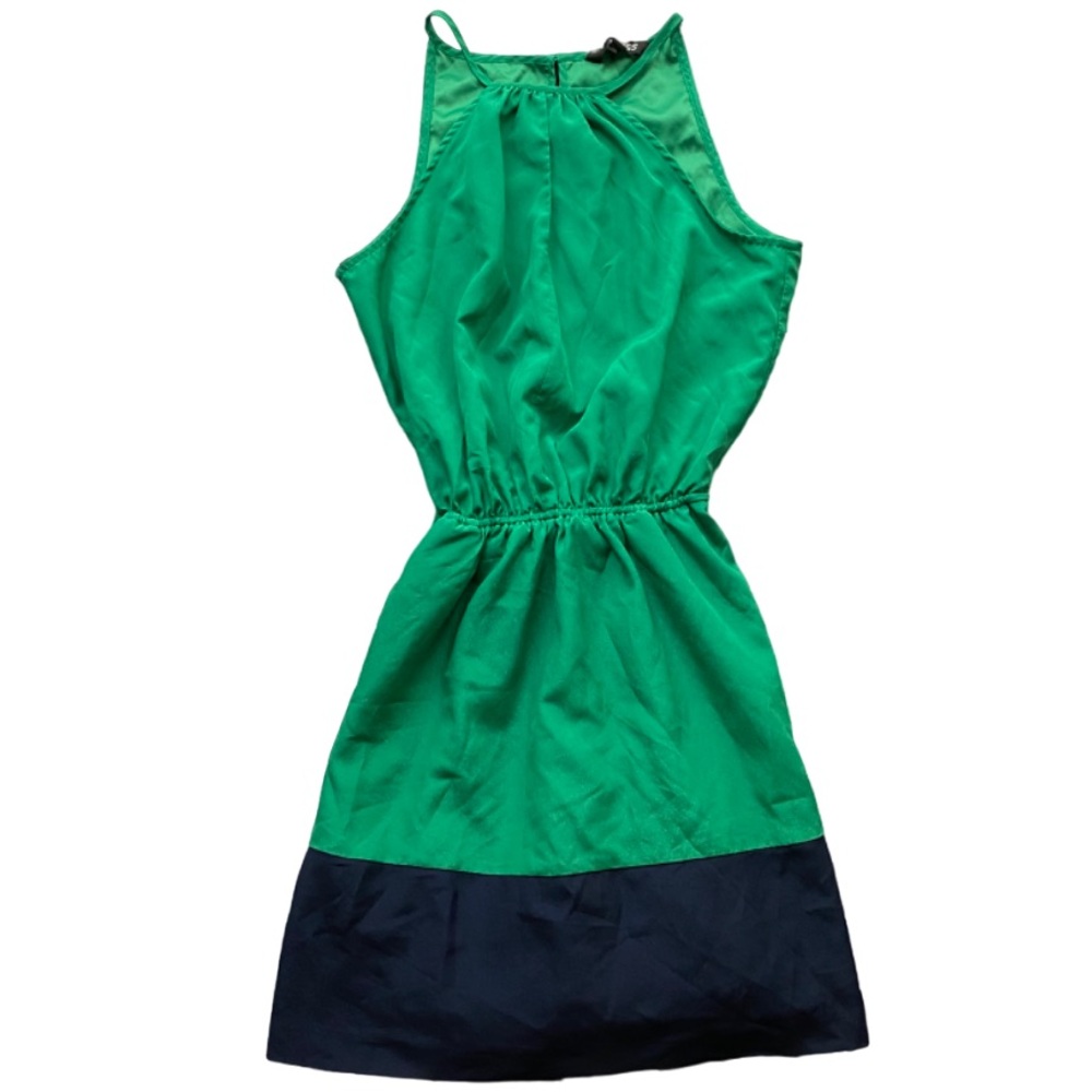 Express Halter Green/Blue Dress